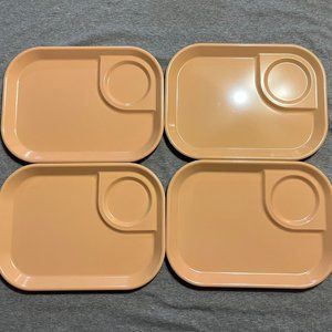 Rubbermaid Melamine 3850 Trays in the color Peach/Light Orange Set of 4